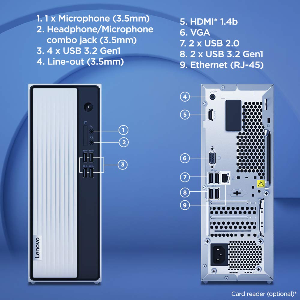 Lenovo IdeaCentre 3 90NB00L3IN ports