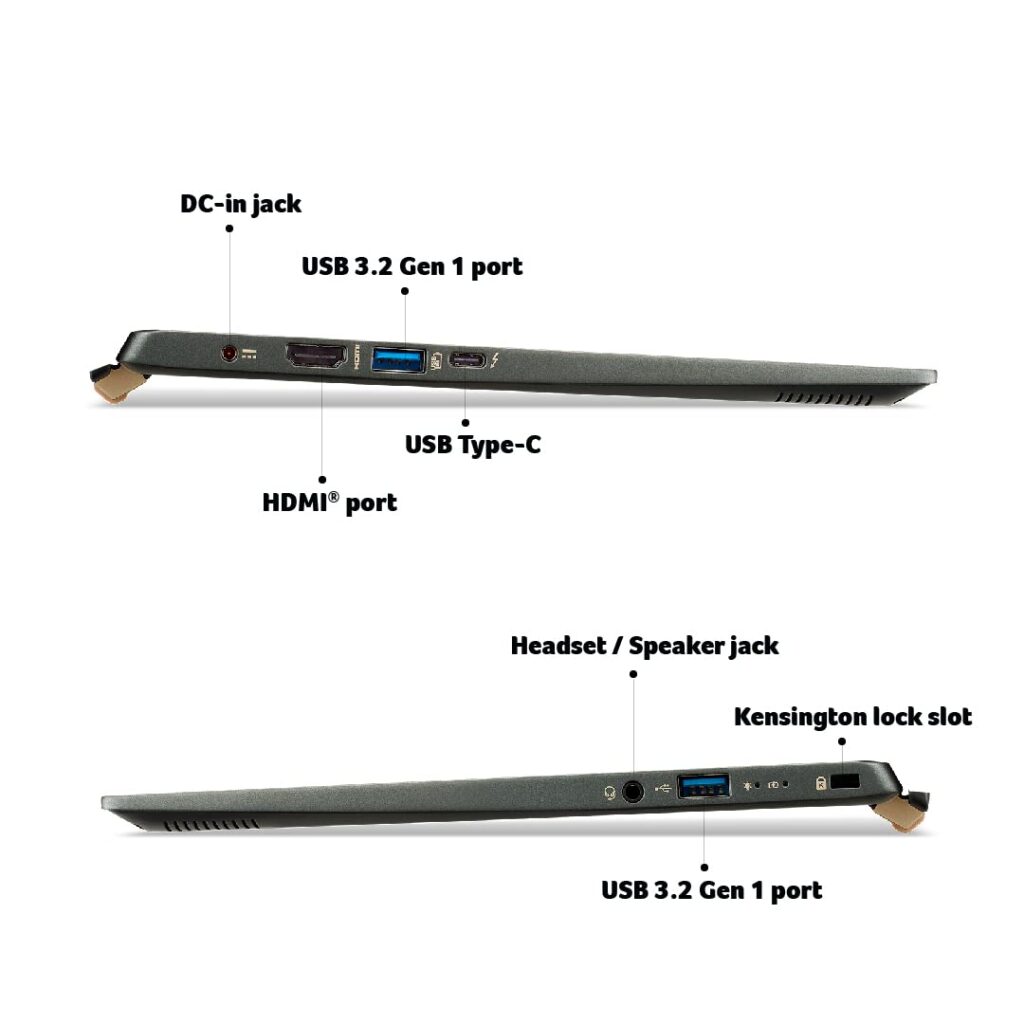 Acer Swift 5 SF514 55TA ports