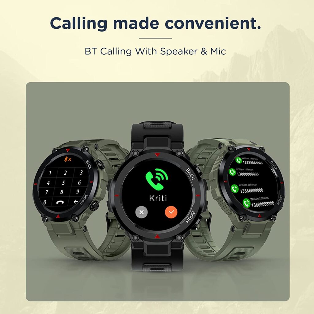 Pebble Leap Rugged Smartwatch calling features
