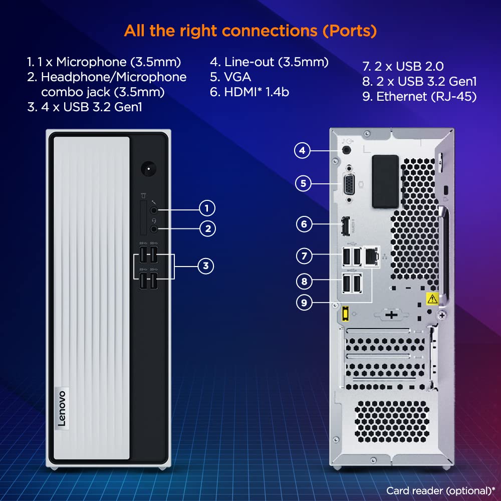 Lenovo IdeaCentre 3 90MV00HBIN ports