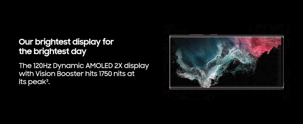Samsung Galaxy S22 Ultra 5G display