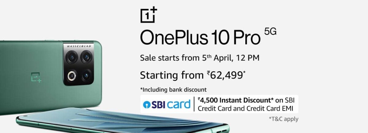 OnePlus 10 Pro 5G First Sale on April 5th on Amazon India | Check Price, Specs