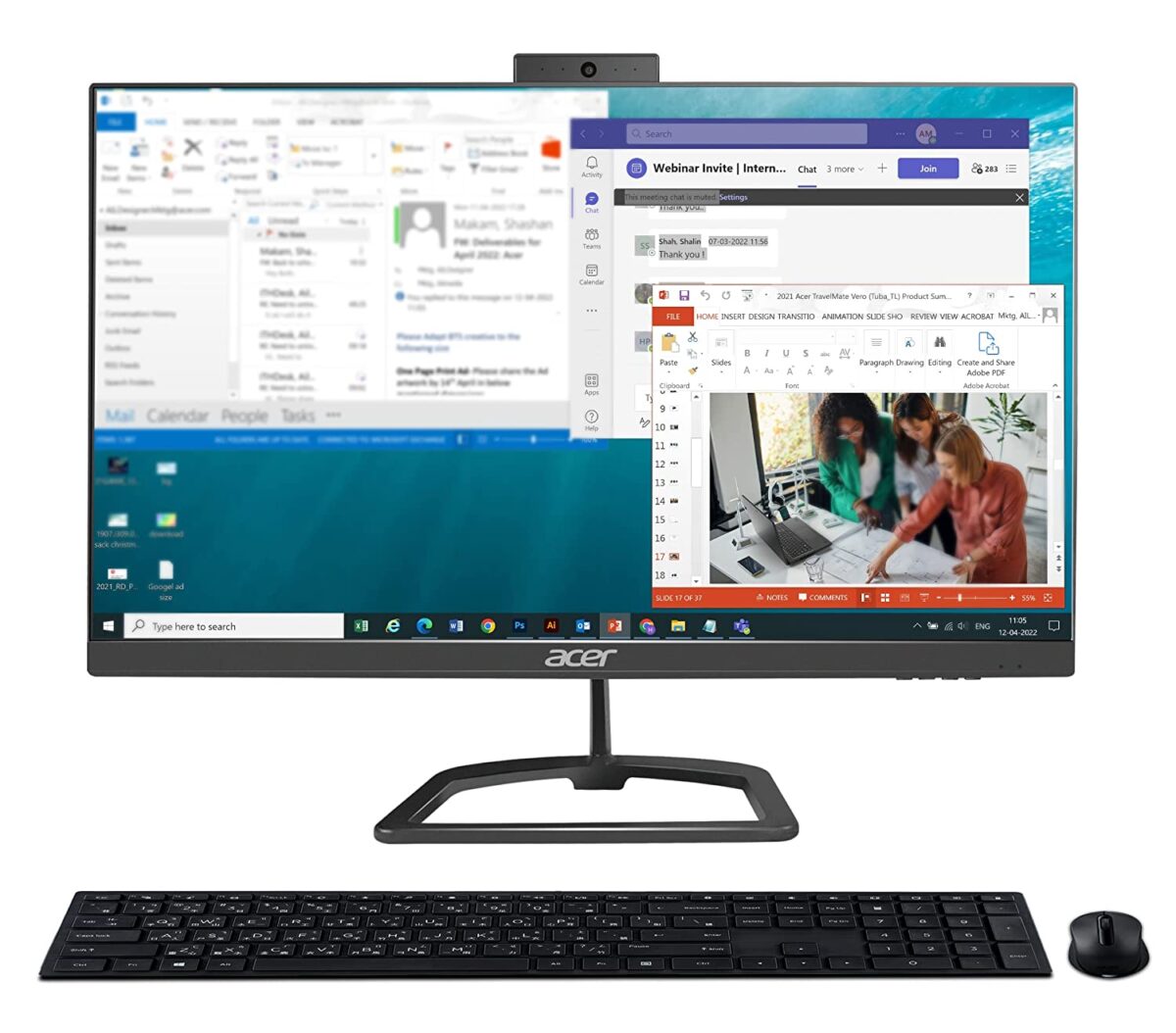 Acer Aspire C24 ‎UX.BGVSI.468 AIO Desktop listed on Amazon India | Check Price, Specs