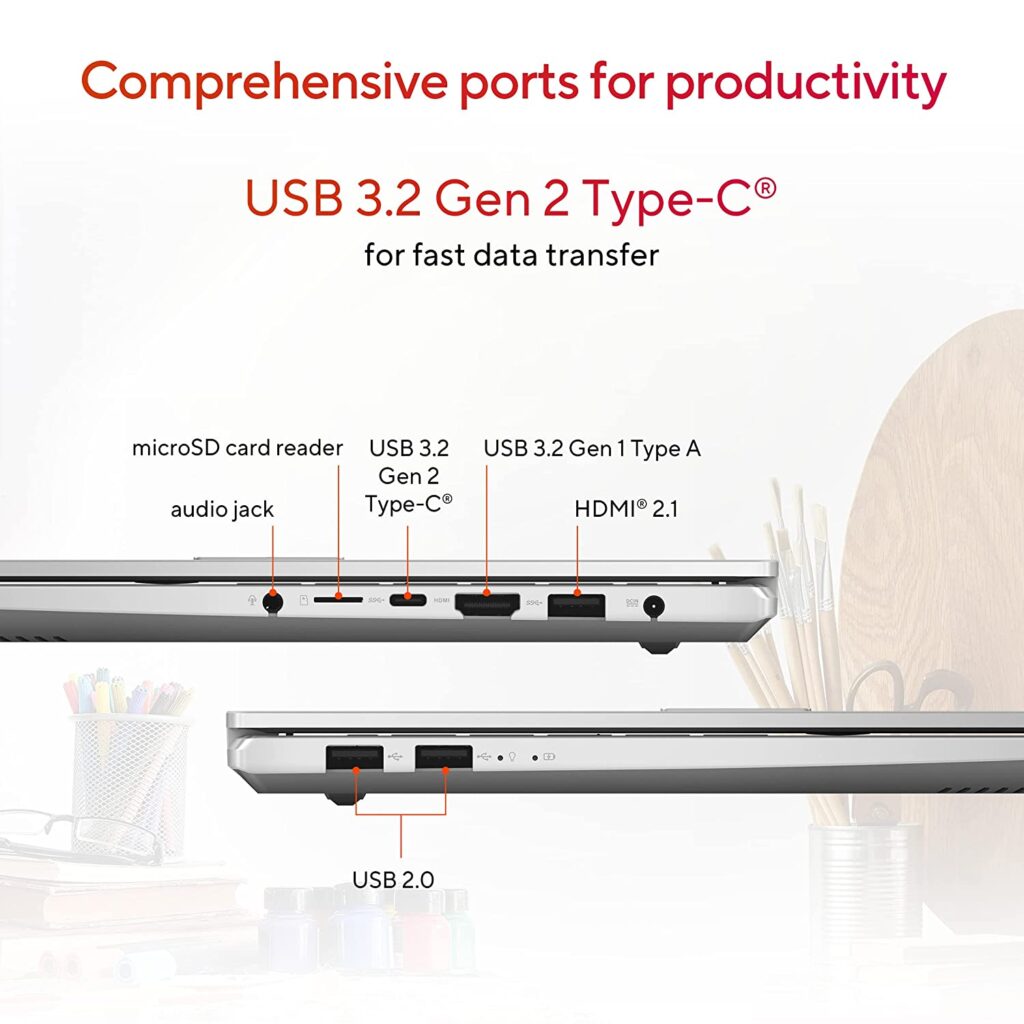 ASUS M6500QH HN701WS Vivobook Pro 15 2022 ports