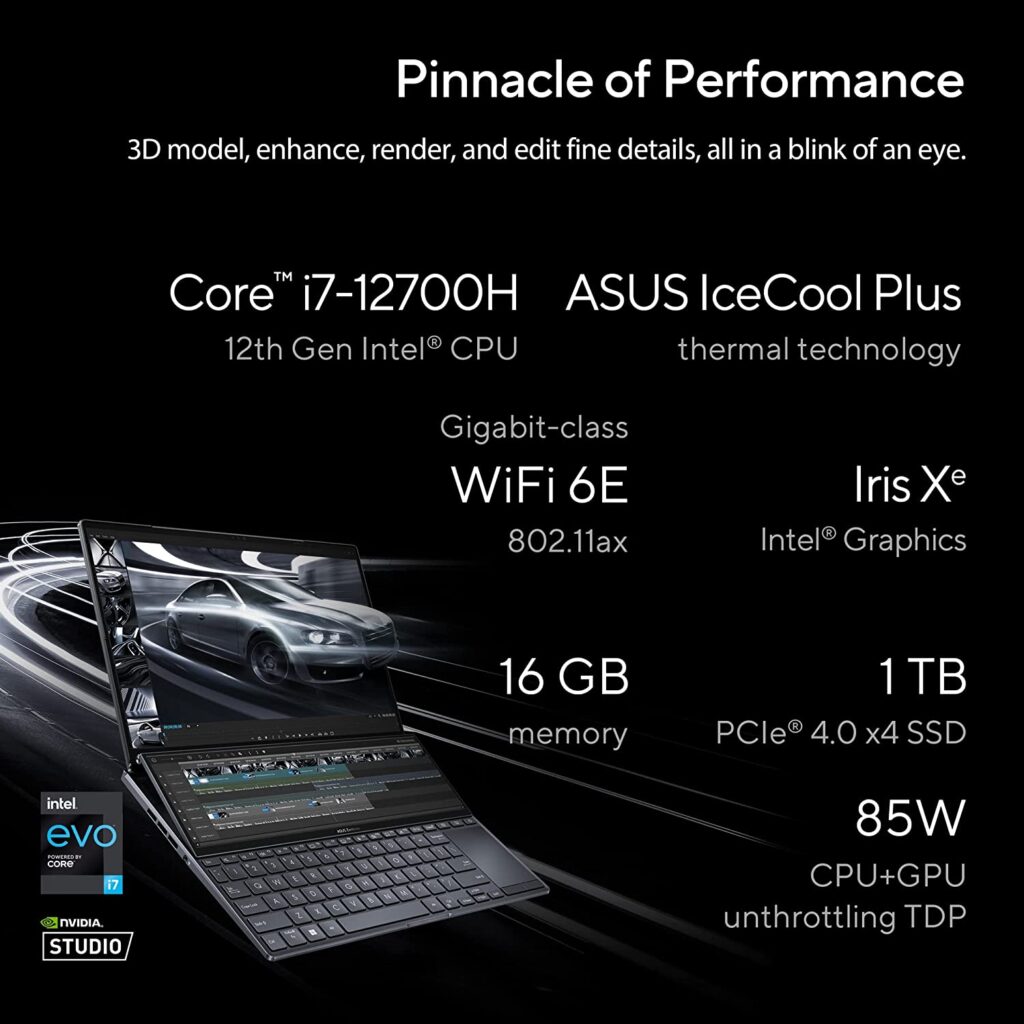 ASUS UX8402ZA LM711WS Zenbook Pro 14 Duo OLED 2022 specs