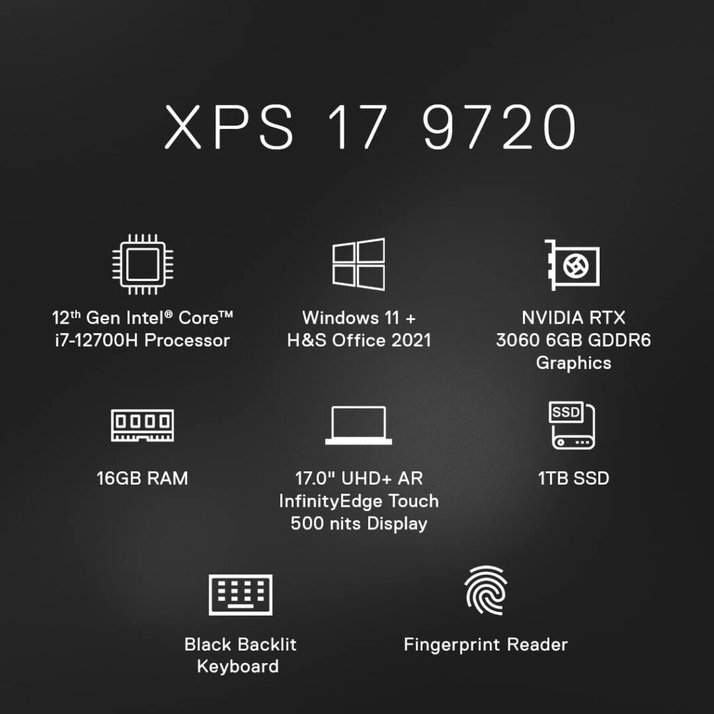 Dell XPS 9720 D560068WIN9S Laptop specs