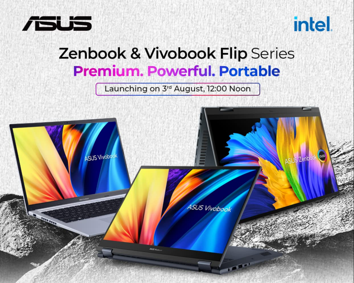 Asus 2022 Zenbook, Vivobook Flip Series Launching in India on Aug 3rd on Amazon.in