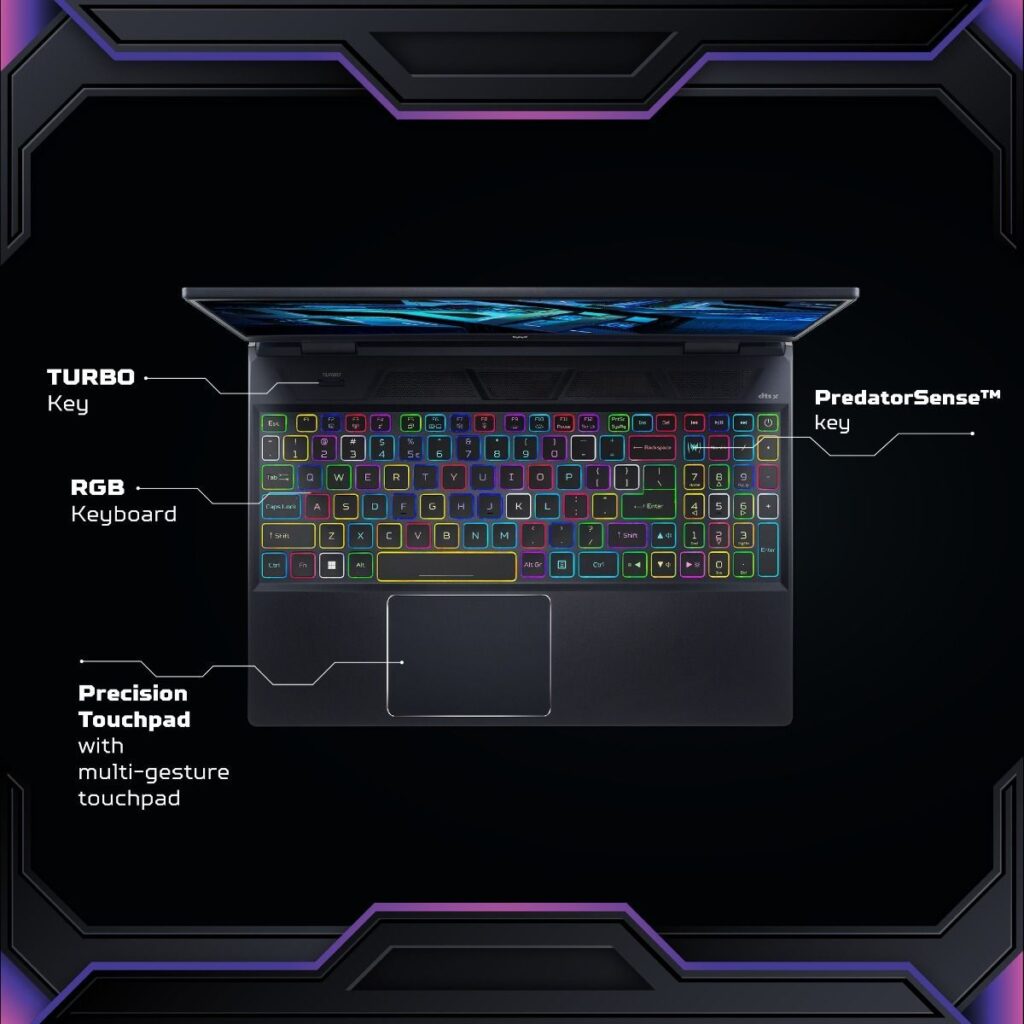 2022 Acer Predator Helios 300 NH.QGPSI .007 keyboard