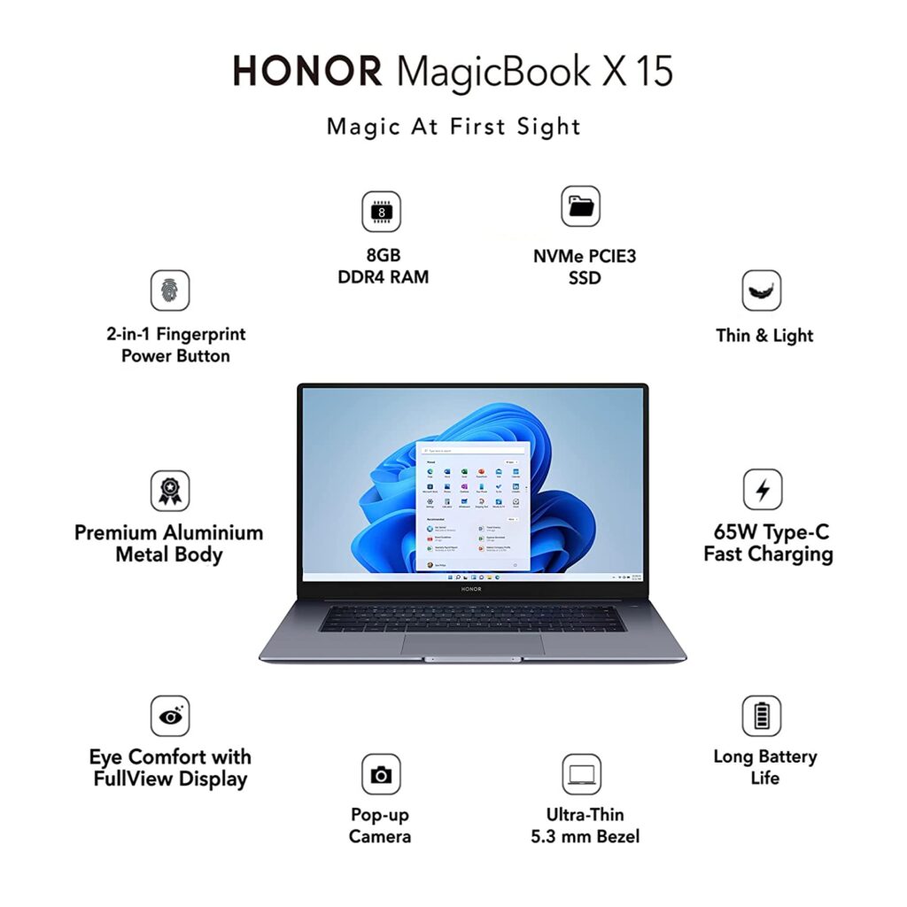 Honor MagicBook X 15 BohrBR WAH9F specs