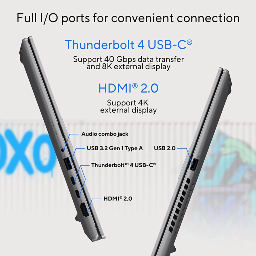 ASUS Vivobook S15 OLED 2022 S3502ZA L701WS ports