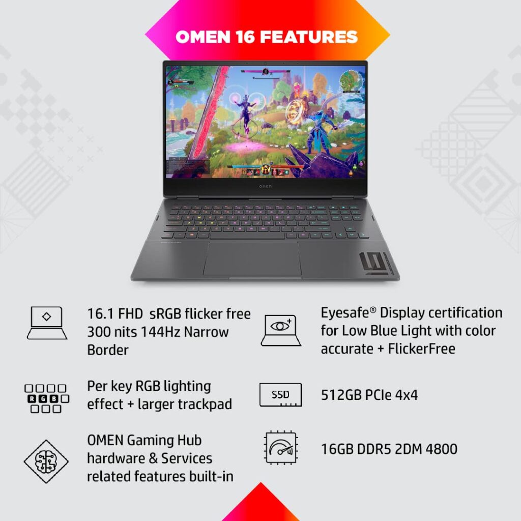 HP Omen 16 n0049AX Laptop features