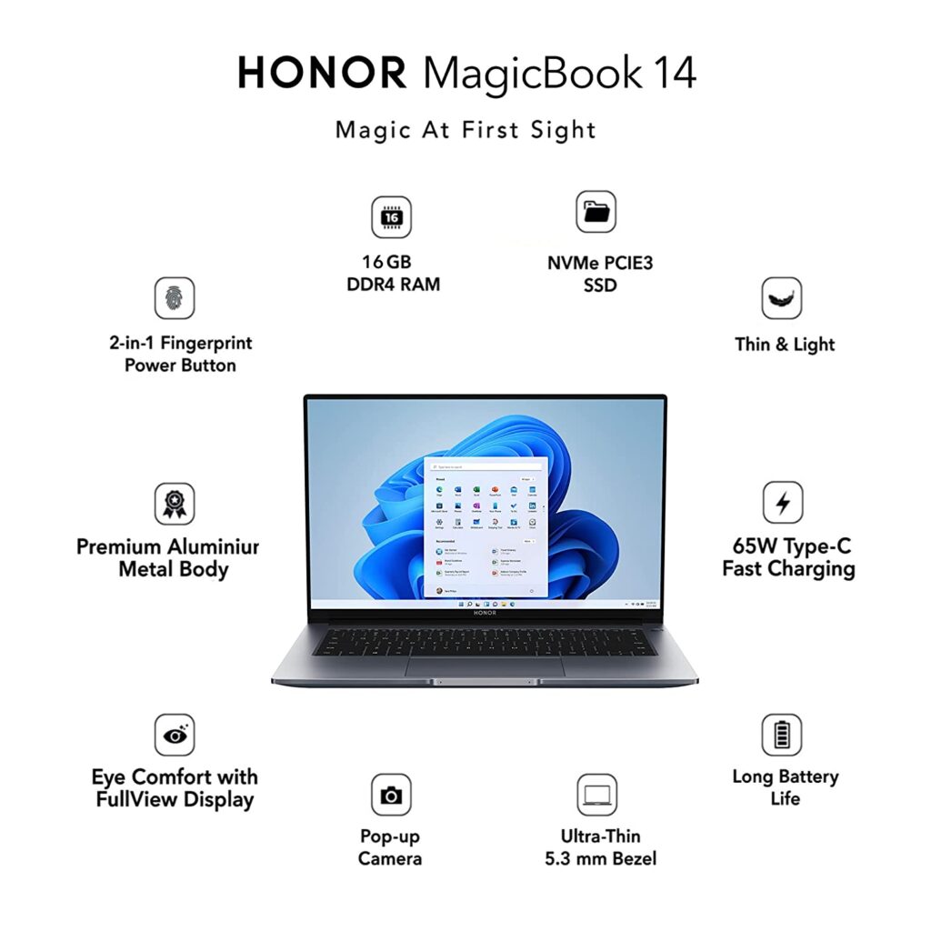 Honor MagicBook 14 NobelM WFQ9AHNE specs