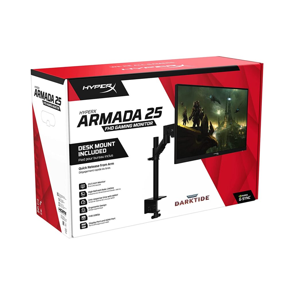 HyperX Armada 25 FHD Gaming Monitor 64V62AAACJ box