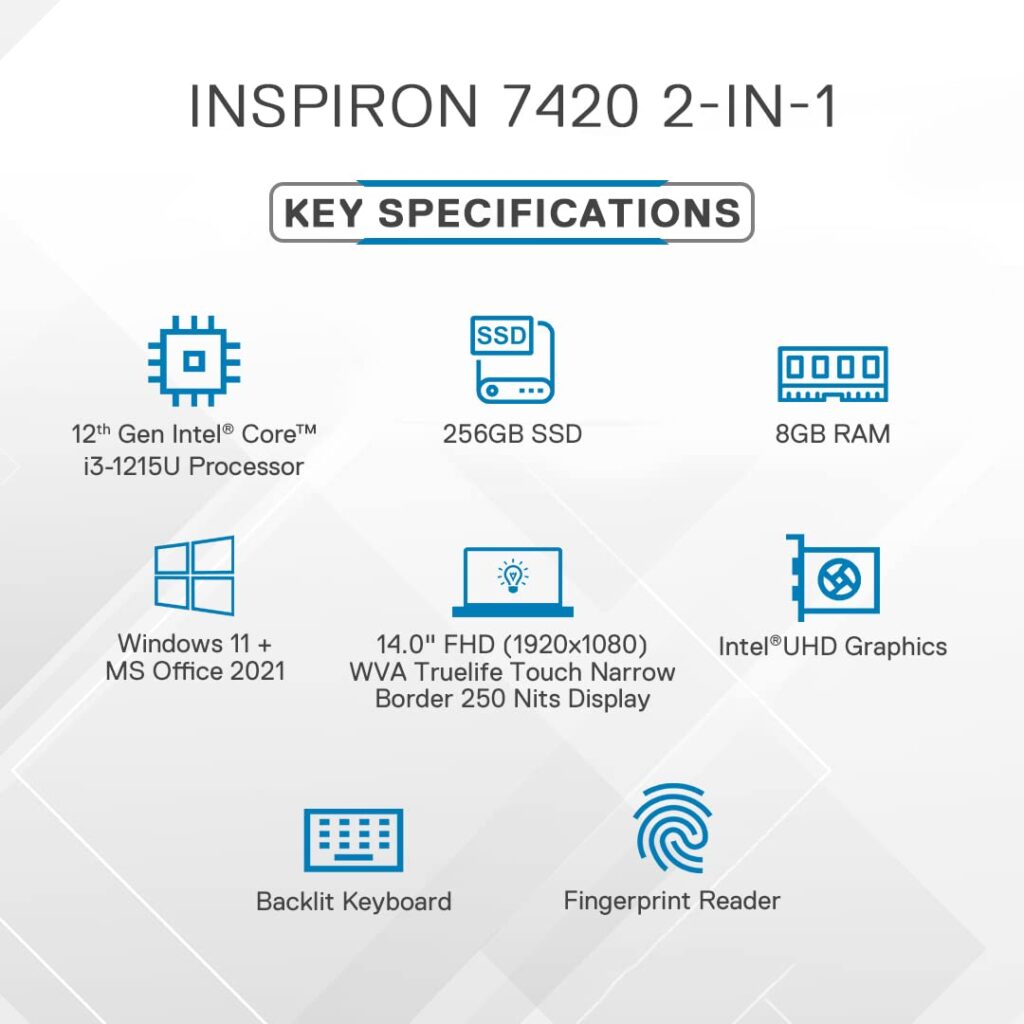 Dell D560780WIN9S 2 in 1 Inspiron 7420 specifications