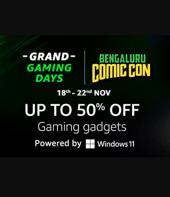 Grand Gaming Days Sale on Amazon India [ Nov 18-22, 2022 ]