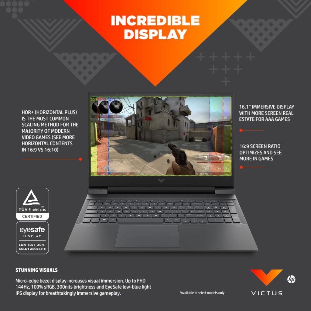 HP 16 e0333TX Victus Gaming Laptop specs