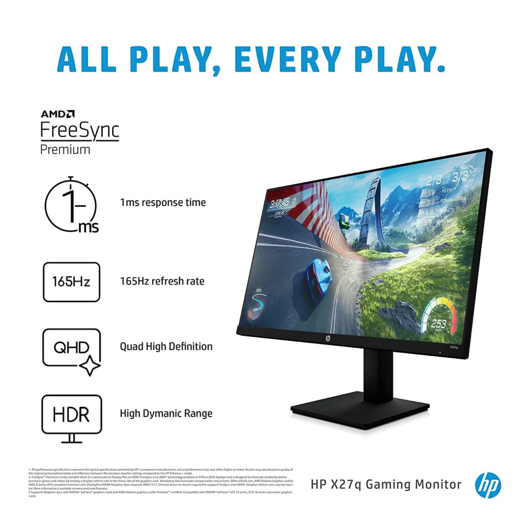 HP X27q QHD Gaming Monitor specs