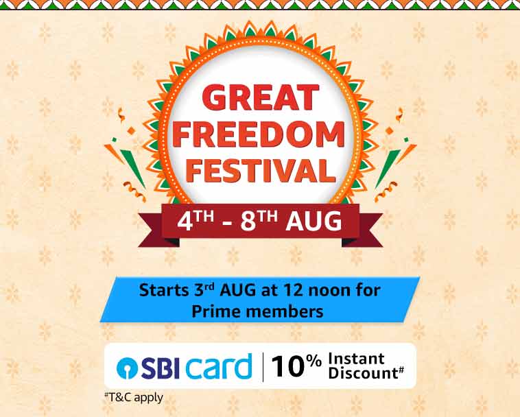 Aug 4-8 Offers on Amazon India Freedom Sale 2023