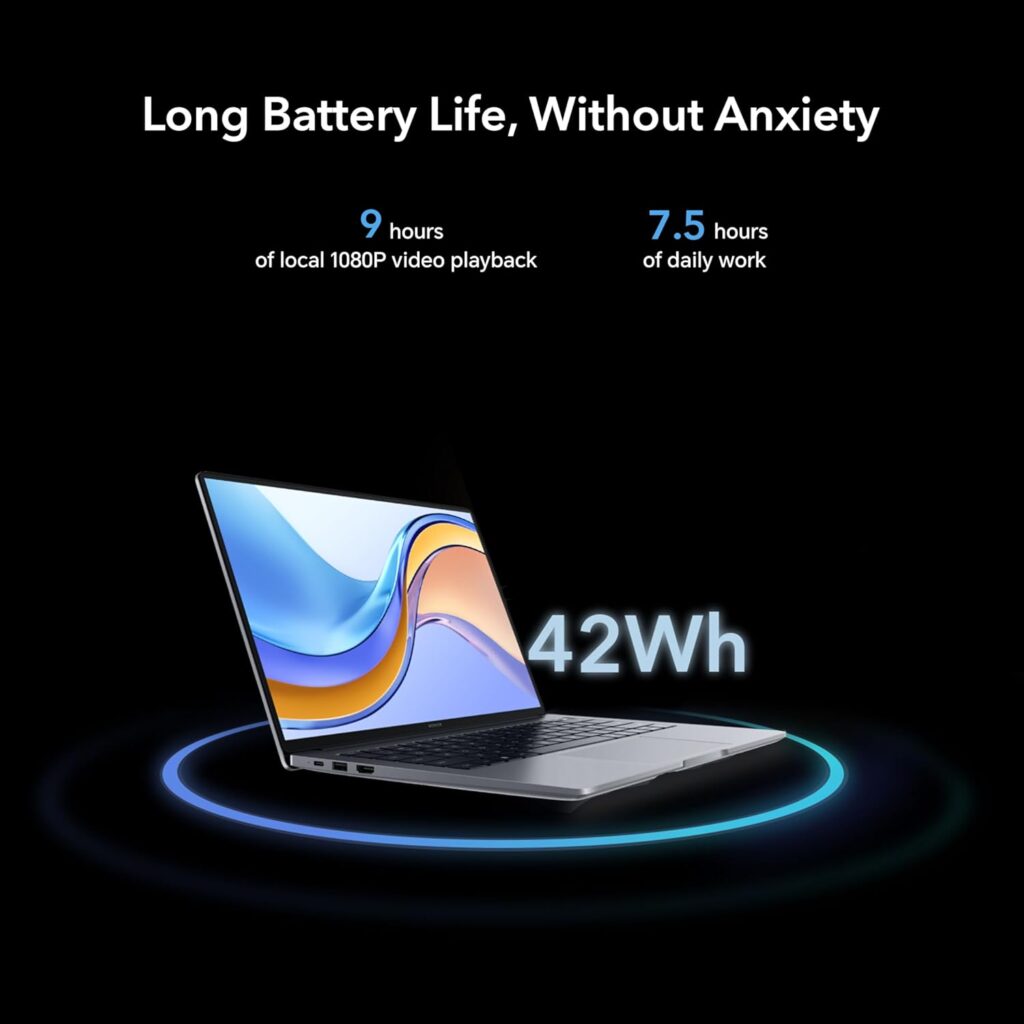 HONOR MagicBook X16 2024 BRN F58 battery life