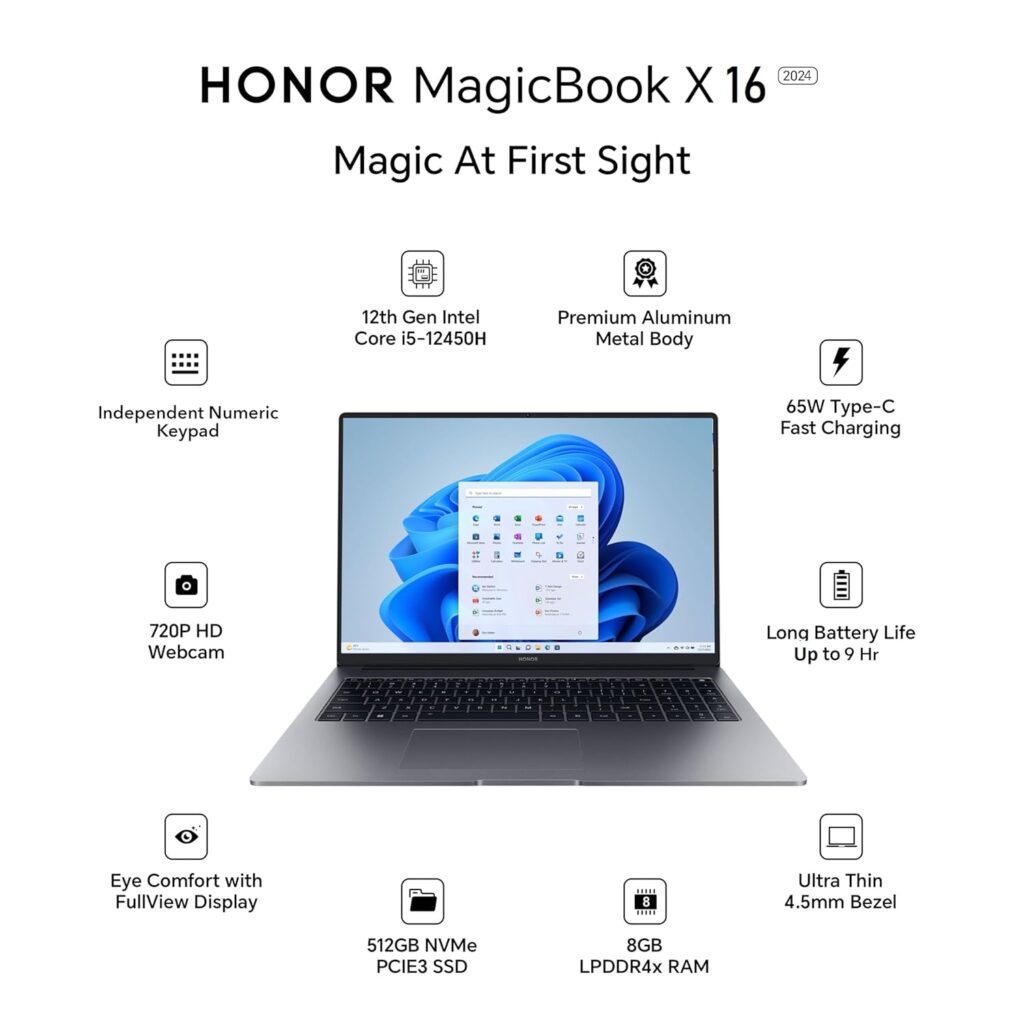 HONOR MagicBook X16 2024 BRN F58 specs