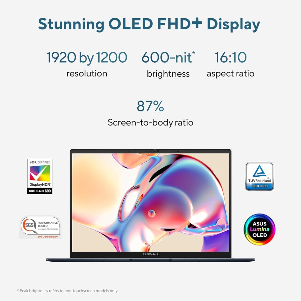 ASUS Zenbook 14 OLED UX3405MA-QD552WS display specs