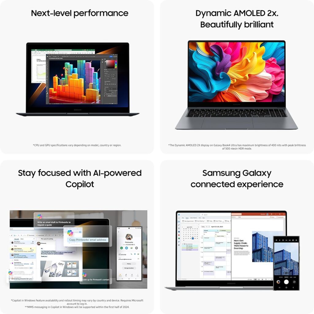 Samsung Galaxy Book4 Pro Series features