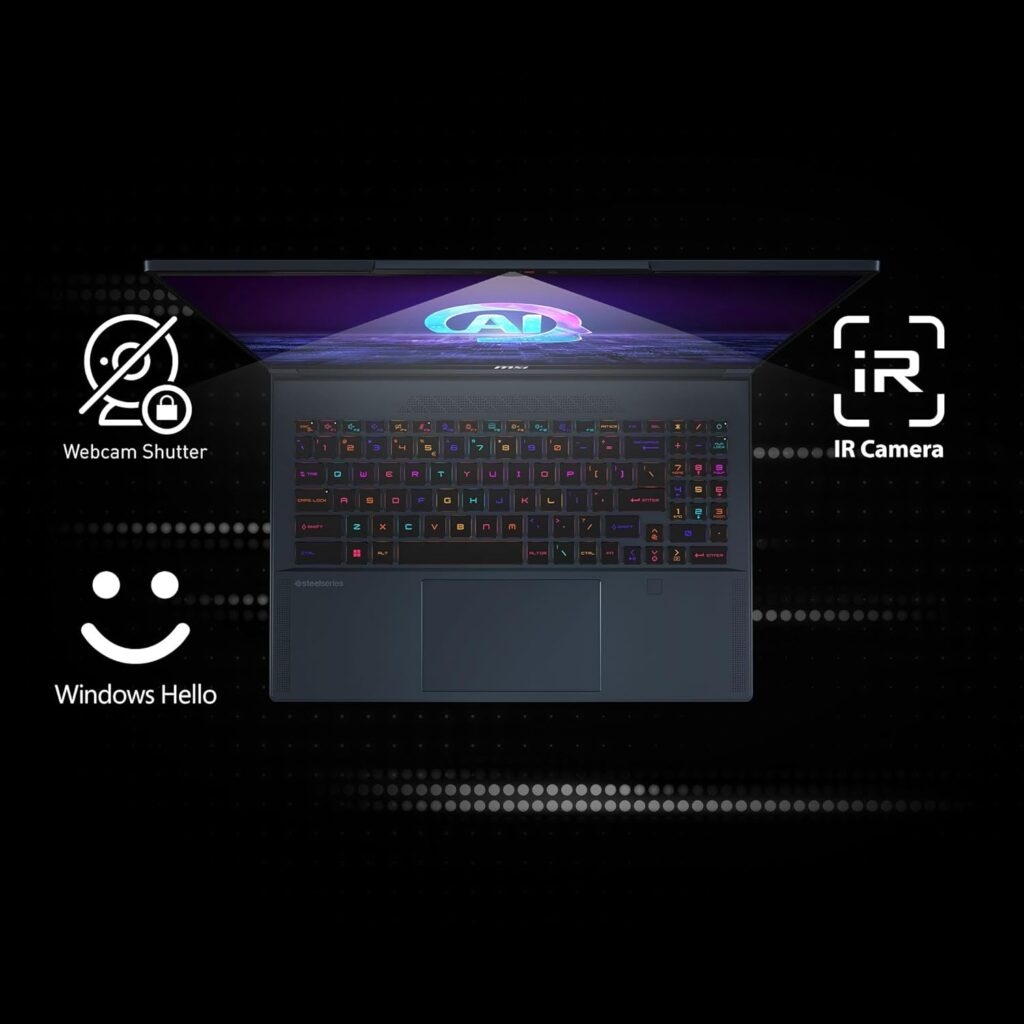 2024 MSI Stealth 16 AI A1VGG 057IN keyboard