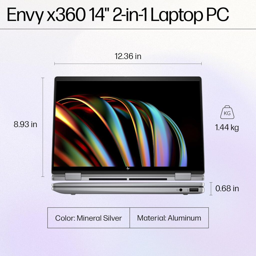 HP Envy x360 14 fa0038AU dimensions