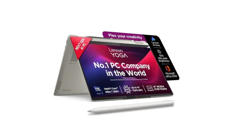 Lenovo Yoga 7 83JQ000VIN Copilot+ AI PC 2-in-1 Laptop Launched in India [ Intel Core Ultra 7 256V / 16GB RAM / 1TB SSD ]
