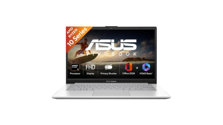 ASUS Vivobook Go 14 E1404FA-EB1225WS laptop in Cool Silver with 14-inch FHD display, AMD Ryzen 5 40 processor, 8GB RAM, 512GB SSD, Windows 11 Home – available on Amazon India at Rs 47,990