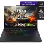 Lenovo Legion Pro 5 16IAX10 83F3009BIN AI gaming laptop in Eclipse Black with 16-inch WQXGA OLED 165Hz display, Intel Core Ultra 7 255HX, NVIDIA RTX 5070 8GB GDDR7, 32GB DDR5, 1TB SSD – available on Amazon India at Rs 2,37,490