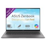 ASUS Zenbook S14 2026 UX5406AA-SU188WS and UX5406AA-SU189WS Copilot+ PC in Antrim Gray and Scandinavian White with 14-inch 3K OLED touchscreen 120Hz, Intel Core Ultra 9 386H, 32GB LPDDR5X, 1TB SSD, Ceraluminum LCD cover, 1.2 kg – available on Amazon India at Rs 2,49,990
