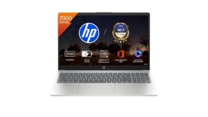 HP 15 fc0806AU (D47HRPA) laptop in Silver with 15.6-inch FHD display, AMD Ryzen 5 7520U, 16GB LPDDR5, 512GB SSD, Windows 11 Home – available on Amazon India at Rs 61,249