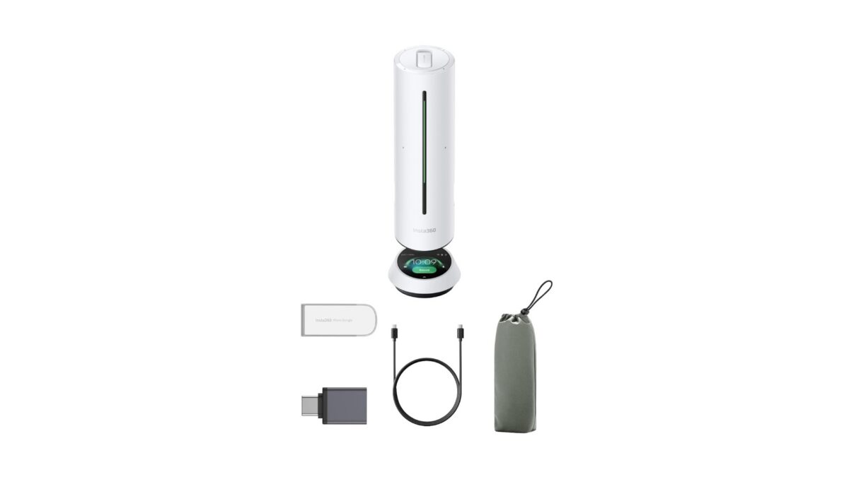 Insta360 Wave White AI Conference Speakerphone with 8 microphones and 5W speaker output