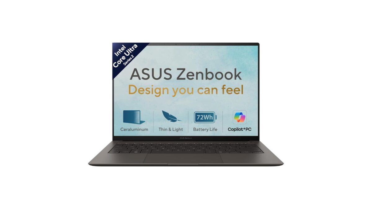 [ Amazon India | Launch Price: Rs 1,34,990 ] ASUS Zenbook S14 (2026) ( UX5406SA-PZ658WS ) | Specs: Intel Core Ultra 5 226V | Intel Arc Graphics | 16GB LPDDR5X | 512GB SSD | 14″ 3K OLED 120Hz Touch | Windows 11 | Copilot+ PC | Zumaia Gray | 1.2 Kg