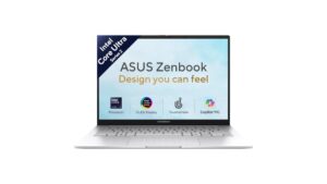 ASUS Zenbook 14 (2026) UX3405CA-QL1113WS thin & light laptop in Foggy Silver with 14-inch FHD+ OLED Touch display – available on Amazon India at Rs 1,19,990