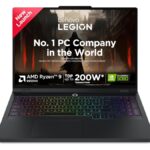 Lenovo Legion Pro 5 16AFR10 83F2004CIN gaming laptop in Eclipse Black with AMD Ryzen 9 9955HX, RTX 5060, and 16-inch WQXGA OLED display – available on Amazon India at Rs 2,25,490