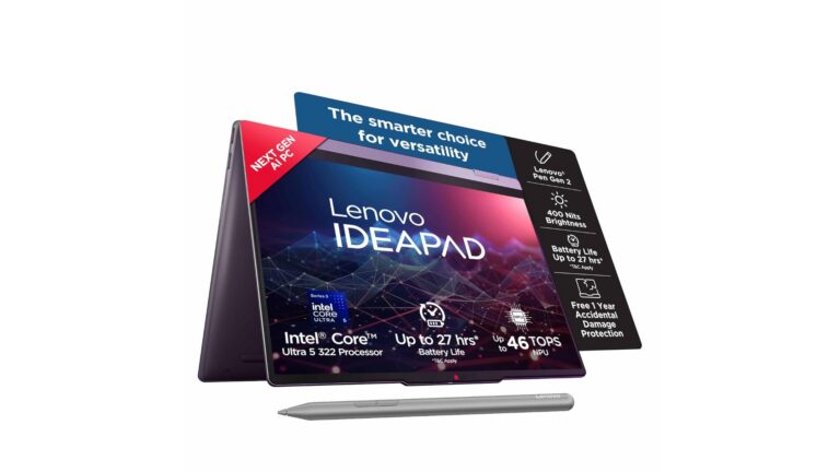 [ Amazon India | Launch Price: Rs 1,33,990 ] Lenovo IdeaPad 5 2-in-1 83UG000HIN Convertible Laptop | Specs: Intel Core Ultra 5 322 (16GB RAM / 512GB SSD / 14-inch WUXGA IPS / Copilot+ PC / Windows 11 / MS365 Basic + Office 2024 / Lenovo Pen Gen 2 / 1Yr ADP / Luna Grey / 1.54 Kg)