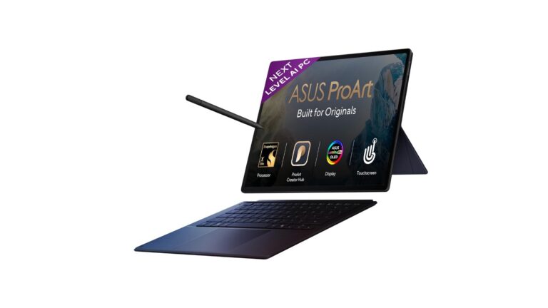 ASUS ProArt PZ14 HT7407NA-SN024WS laptop in Nano Black with Snapdragon X2 Elite and 14-inch 3K OLED touchscreen – available on Amazon India at Rs 2,69,990