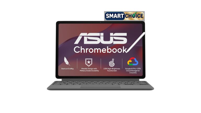 ASUS Chromebook CM32 Detachable CM3206DM4A-TR0119 in Cloud Titanium with MediaTek Kompanio 540 and 12.1-inch touchscreen – available on Amazon India at Rs 48,990