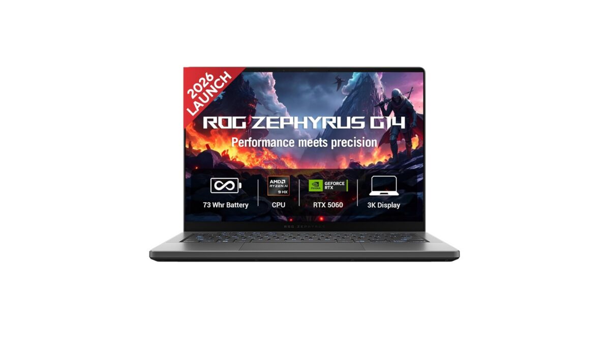 ASUS ROG Zephyrus G14 GA403GM-SY132WS 2026 gaming laptop in Eclipse Gray with 14-inch 3K OLED display and RTX 5060 GPU – available on Amazon India at Rs 2,89,990