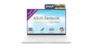 ASUS Zenbook S14 UX5406AA-SU463WS laptop in Scandinavian White with 14-inch 3K OLED touchscreen, Intel Core Ultra 7 355, 16GB LPDDR5X, 512GB SSD – available on Amazon India at Rs 1,79,990