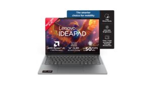 Lenovo IdeaPad Slim 5 14AGP11 83S1005VIN laptop in Luna Grey with 14-inch WUXGA OLED display, AMD Ryzen AI 7 445, 16GB RAM, 512GB SSD – available on Amazon India at Rs 1,17,990