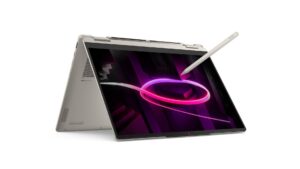 Lenovo Yoga 7 2-in-1 14AGP11 83TD007WIN convertible laptop in Seashell with 14-inch WUXGA OLED touchscreen, AMD Ryzen AI 7 445, 16GB RAM, 512GB SSD – available on Amazon India at Rs 1,36,990