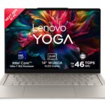 Lenovo Yoga Slim 7 Aura Edition 14IPH11 83QM0048IN laptop in Seashell with 14-inch WUXGA OLED display, Intel Core Ultra 7 355, 16GB RAM, 512GB SSD – available on Amazon India at Rs 1,60,990