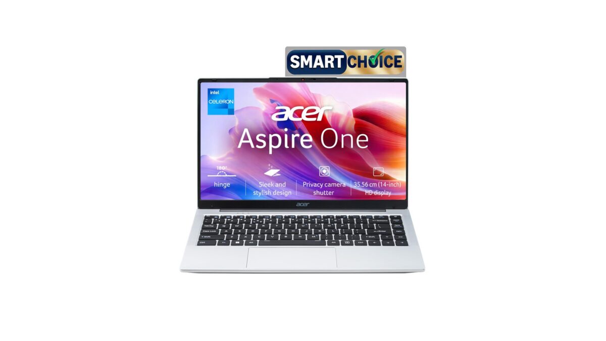 Acer Aspire One A114-45 laptop in Pure Silver with 14.0-inch WXGA display, Intel Celeron N4500 processor, 8GB LPDDR4 RAM, 512GB SSD – available on Amazon India at Rs 42,536