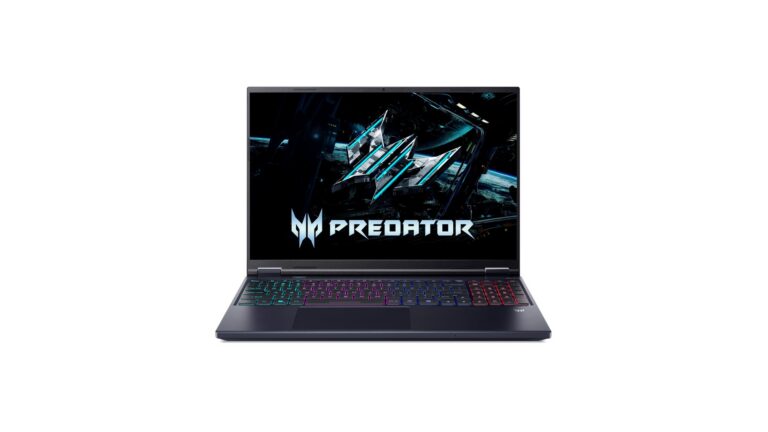 Acer Predator Helios Neo 16 PHN16-I31 gaming laptop in Abyss Black with 16-inch WQXGA 180Hz IPS display, Intel Core i7-14650HX processor, NVIDIA RTX 5060 8GB GDDR7 graphics, 16GB DDR5 RAM, 1TB SSD and RGB backlit keyboard – available on Amazon India at Rs 2,48,786