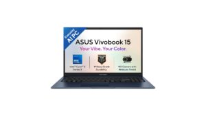 ASUS Vivobook 15 X1504MA-BQ833WS laptop in Quiet Blue with 15.6-inch FHD display, Intel Core 5 processor, 8GB RAM, 512GB SSD, fingerprint sensor, Windows 11 Home – available on Amazon India at Rs 89,990