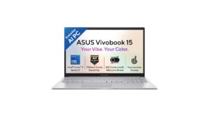 ASUS Vivobook 15 X1504MA-E8129WS laptop in Cool Silver with 15.6-inch FHD touchscreen, Intel Core 3 processor, 8GB RAM, 512GB SSD, Windows 11 Home – available on Amazon India at Rs 75,990