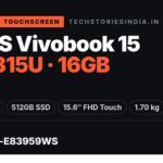 ASUS Vivobook 15 X1504VA-E83959WS laptop in Quiet Blue with 15.6-inch FHD touchscreen, Intel Core i3-1315U processor, 16GB DDR4 RAM, 512GB SSD, Windows 11 Home – available on Amazon India at Rs 46,990